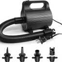 Adjustable Electric Air Pumps for Inflatables Air Mattress Pool 400W/600W Quick Fill Inflator/Deflator for Gymnastics Track Mat Floats Dock Raft,110-120V AC, 4 Nozzles