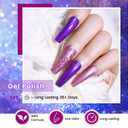 2 x JODSONE 10ml Gel Nail Polish Set Glitter 6Colors Dark Green Glitter Pink Deep Blue Gel Polish Lacquer Glossy Art for Nail and Salon Need U V Lamp