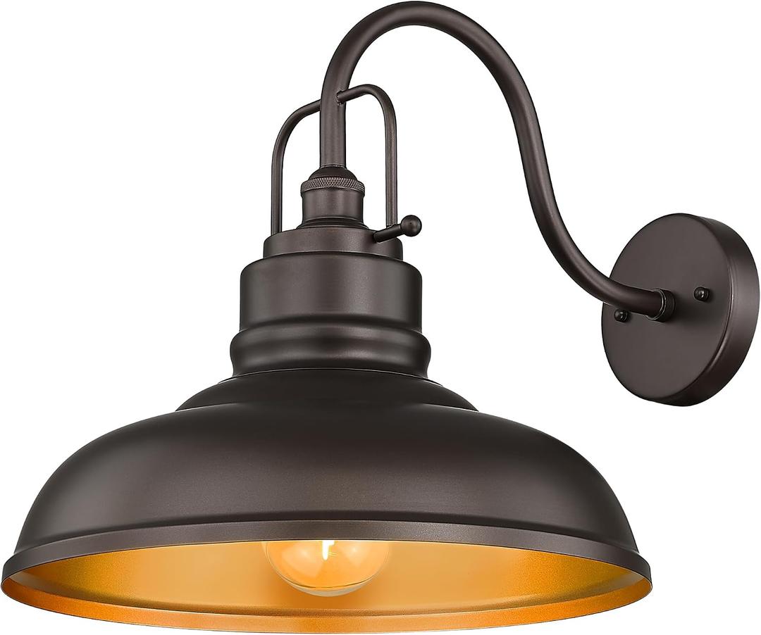Zeyu 18 Inch Barn Light, Farmhouse Outdoor Sconces Wall Lighting, Outdoor Barn Light for Garden Garage, Oil Rubbed Bronze Finish, 016-1BL ORB