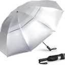 G4Free 62 Inch Large Golf Umbrella Compact Reverse Travel Umbrella 10 Ribs Windproof for Rain Double Canopy Automatic Open Close