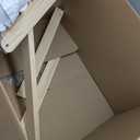 Junkin 40.55" x 21.65" Dorm Headboard Upholstered Twin Headboard in White Adjustable Height 39.06" Easy Assemble Channel Stitched Headboards for College Dorm Rental House, about 40.55 x 21.65 inches / 103 x 55 cm