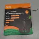 hygger Aquarium Double Sponge Filter: Upgraded Sponge Filter with Larger Filtration Area, Come with Extendable Clip, 2 Spare Biochemical Sponges, Bioceramic Balls, for Freshwater Saltwater Tank - M (M (For 15-55 Gallon))