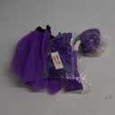 80s Fancy Dress Neon Accessories Tutu Party Costume, Adult Leg Warmers, Fishnet Gloves, 1980s Style Necklace Beads (Purple)