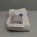 MIULEE Natural White Linen Curtains 84 Inch Long for Bedroom Living Room, Soft Thick Linen Textured Window Drapes Semi Sheer Light Filtering Rod Pocket Back Tab Neutral Farmhouse Cream Ivory 2 Panels