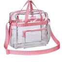 Bagenius Clear Bag Stadium Approved 12612 Clear bag for Stadium Events Sports Concert Festival Work (Pink)