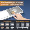 SOUL LINK Under Cabinet Lights, 76 LED Operated Motion Sensor Light Indoor, 1500mAh USB Rechargeable Closet Lights, 4 Pack Magnetic Dimmable Wireless Under Counter Lights for Kitchen, Stairs
