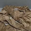 H.VERSAILTEX Stretch Velvet 3 Piece T Cushion Sofa Slipcovers - Individually Fitting Cushion Covers for 3 Cushion Couch - Stay in Place (Camel)