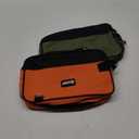 12 Inch Small Tool Bag 2 Pack, Zipper Tool Pouch Two Compartments, Utility ToolBag with Carrying Handle, Heavy Duty Tools Storage Organizer for Electrician Mechanic, Gift for Men Dad, Orange/Green (12" x 7")