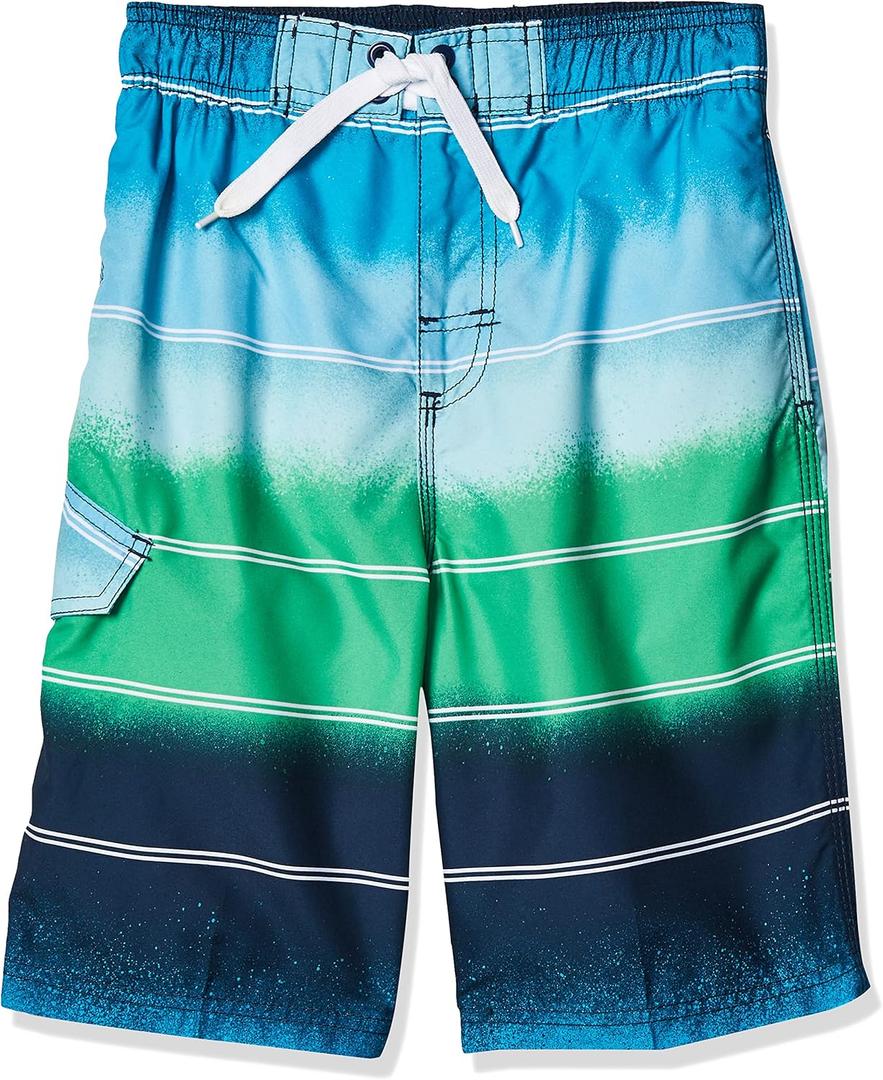 Kanu Surf Boys' Barracuda Quick Dry UPF 50+ Beach Swim Trunk (3T, Apollo Navy)