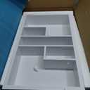 Stainless Steel Recessed Medicine Cabinet 14 * 24, Rust-proof Metal Wall Niche, In Wall Shower Niche Shelf Insert Replacement, Recessed Medicine Cabinets for Drywall, with 5 Compartments, White