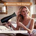 2PCS Hair Dryer Attachment Black Plastic Blower Nozzle Replacement Styling Tool for Home Use or Professional Salon Hairdressing Blow Outer Diameter 4.2cm to 4.6cm