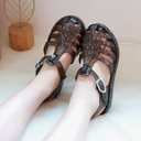 Generic Baby Toddler Slip On Shoes Kids Boys Girls Cute Sandals Fruit Jelly Hollow Out Non-slip Soft Sole Beach Sandal Shoe L-461 Black 11.5