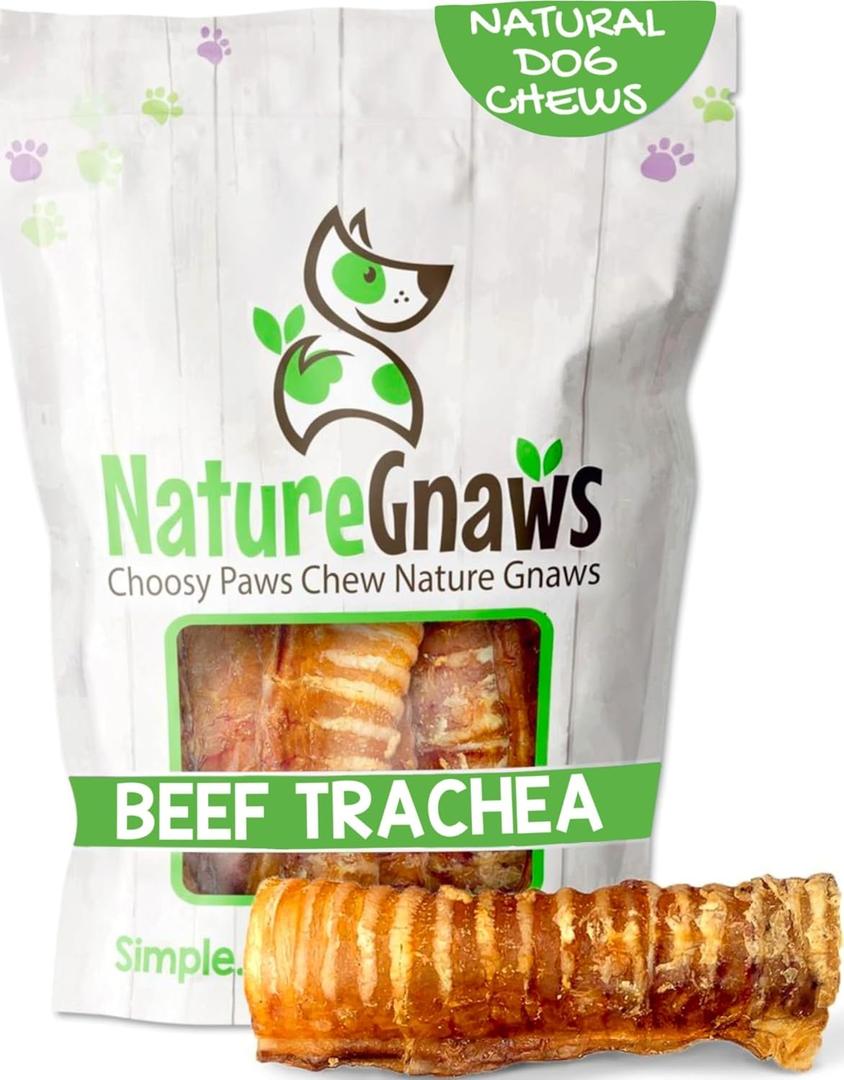 Nature Gnaws Beef Trachea Chews 3", 6 Count (EXP 07/31/28)
