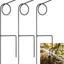 Teenyyou 3 Pcs Plant Protection Hose Guide 17.5 Inch Heavy Duty Metal Garden Stakes Plant Saving Water Hose Holder Lawn & Garden Watering Equipment 360 Degree Rotation for Yard Lawn