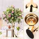 Sadnyy 16 Pcs Metal Flower Arrangements Stand Metal Wedding Centerpiece Stand Tall Table Decor Flower Vase for Wedding Reception Centerpieces Event Party Hotel Home Decor(12.6 Inch,Gold)