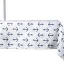 DII Outdoor Zippered Tabletop Collection, Water Resistant, Tablecloth, 60 x 84, Anchors Away