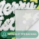Christmas Green Bathroom Rugs Cute Bath Mat, Extra Thick Soft Absorbent Bathroom Mat Non Slip Washable Quick Dry for Christmas Decorations, 24" x 16"