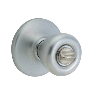 Kwikset Tylo Privacy Door Knob Set - Satin Chrome  — Residential Use, Standard Application