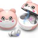 Kids Earbuds Bluetooth Lightweight Foldable Wireless Headphones for Kids, Bulit in Mic, Touch Control, 85dB Safe Volume Limitted, Waterproof Earphones for Boys Girls Tablet Chromebook ipad, Cat