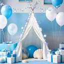 3 Pcs Last Toast On The Coast Felt Balls Garlands, 5 Ft Blue Bachelorette Nautical Pom Pom Balls Decorative Banner Garland, Wall Hanging for Holiday Wedding Nursery Home Birthday Decorations