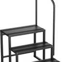 RV Steps with Handrail, Heavy Duty 3 Steps RV Stairs with Handle for Elderly/Kids/Pets, Indoor/Outdoor Use for Campers, Hot Tubs, Mobile Homes, Porch with Non-Slip Tape