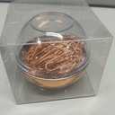 Rose Gold Magnetic Paper Clip Holder 3x3 Sticky Note Holder Set, Clear Acrylic Post a Note Dispenser and Paperclip Holder include 100 paper clips for Desktop Accessories Organizers (Rose Gold)