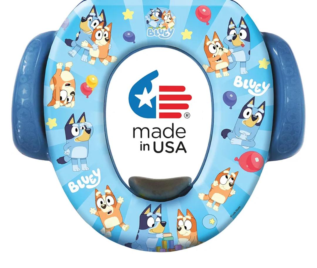Bluey Soft Potty Seat - Potty Training Toilet Seat, Soft Cushion, Baby Potty Training, Safe, Easy to Clean