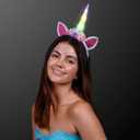 FlashingBlinkyLights Light Up Unicorn Headband with Ears, Flowers & Magical Color Changing LED Horn