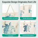 Beach Bags for Women Large Waterproof Beach Travel Tote Bags Sandproof Swim Pool Bag Canvas Zipper Big Tote