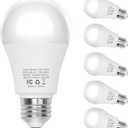 Boxlood Dusk to Dawn LED Outdoor Light Bulb, 12W Supper Bright A19 Dusk to Dawn Light Bulbs, Auto on/Off Photocell Automatic for Indoor Outdoor, 6000K, 6 Pack