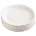 AJM Packaging Corporation Paper Plates, 9" Diameter, White, 1200/Pack