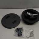 Recessed Power and Data Round Floor Box, Flush Mounted Electric Floor Box with Low-Voltage Keystone, Floor Cable Concealer w/20 Amp 125V Receptacle, Home Safety Upgrade, Easy to Use (Black)