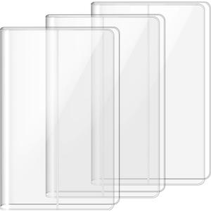 Fullhawl 3 Pack A5 Clear Cover Transparent A5 Size 13 x 8.74 Inches Jelly Notebook Cover, Fits for Journal Weeks Planners and Books Measuring About 8.3 x 5.8 Inches