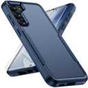Vinve for Samsung Galaxy S23 Case with Screen Protector Heavy Duty Durable Shockproof Protective Phone Case, Blue