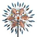 Stargarden Large Wind Spinners Outdoor, 23 Inch Metal Wind Spinner, Double Kinetic Wind Sculptures & Spinners, Waterproof Pinwheels Outdoor Decoration for Patio, Lawn, Garden, Porch Decor 2 Pack