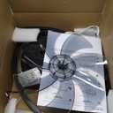 ZMISHIBO Low Profile Ceiling Fans with Lights and Remote, 20 Inch Flush Mount Ceiling Fan with Light, 3000K-6000K Dimmable Fandelier LED Fan Light, 6 Wind Speeds Black Ceiling Fans for Bedroom