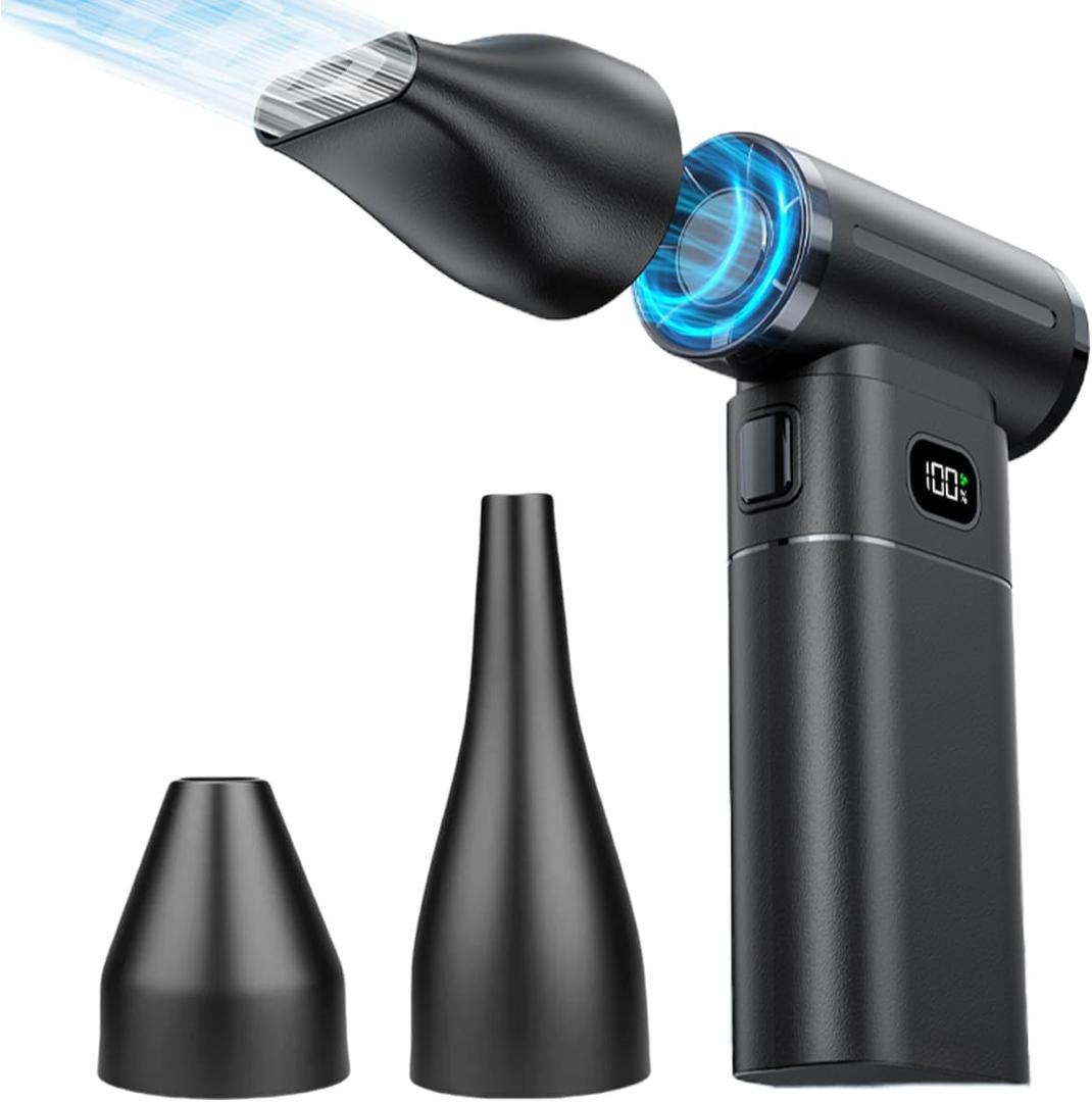 Cordless Acrylic Paint Pouring Blower, Paint Pouring Supplies, Mini Paint Dryer with 3 Nozzles, Pour Painting Tool for Fluid Art, Watercolor, Dutch Pour, Perfect for Artists & Floetrol Paint Projects