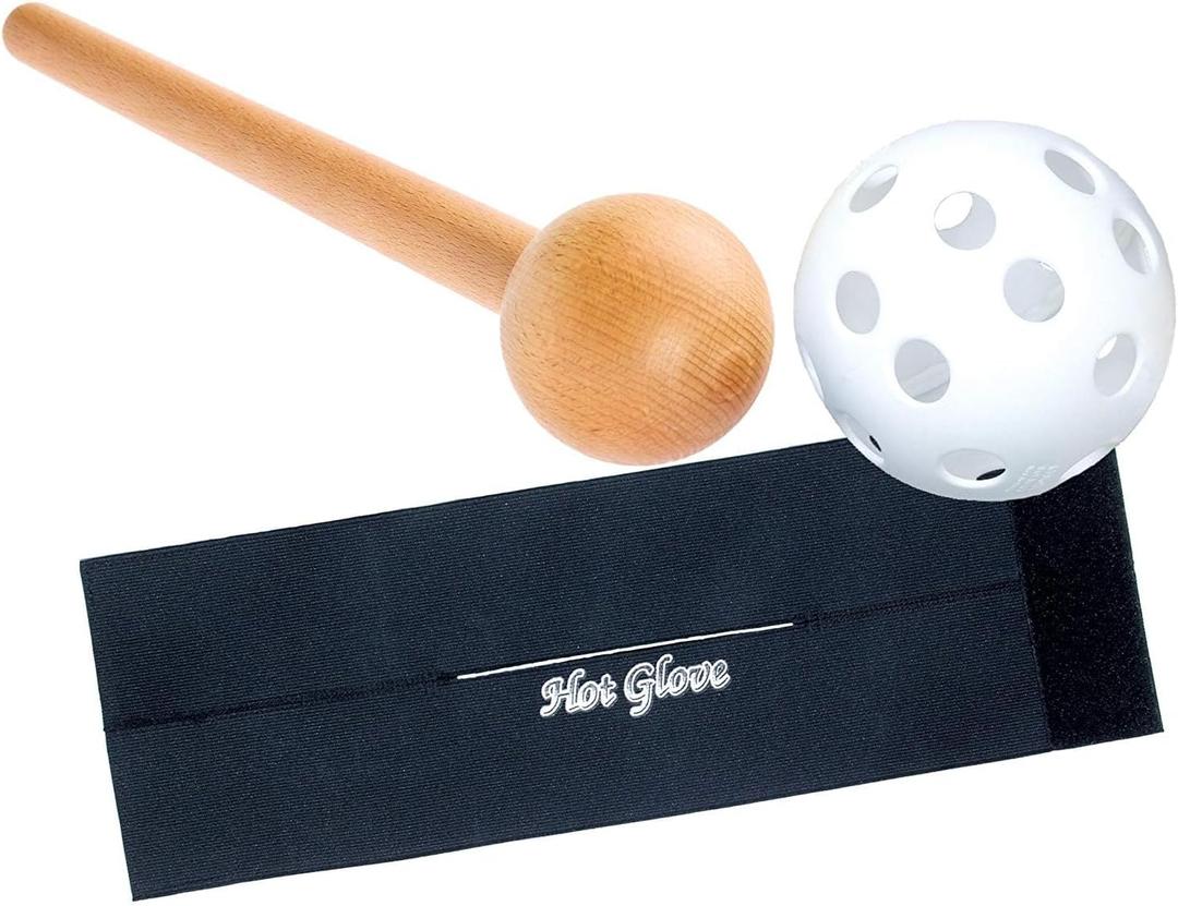 Hot Glove Mallet and Glove Wrap Bundle, 3 Piece Set for Glove Break-In, Black