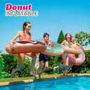4E's Novelty 4 Pack Donut Pool Floats for Kids & Adults 30" Swim Rings Tubes Floaties for Swimming Pool, Donut Inflatable for Party Decorations Beach Toy, Floating Blow Up Floaties Water Floaty Lake