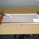 StoreYourBoard Folding Workbench, Wall Mounted Foldaway Table, Solid Dark Wood Butcher Block Desk, 40" x 18", Floating Work Bench, Stainless Steel Brackets, Holds 200 Lbs