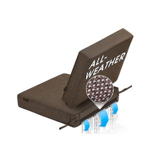 SUNROX All-Weather DryFast Foam Outdoor Patio Furniture Cushions, FadeShield Water Resistant Deep Seat Cushion with DryMesh Drainage, Durable Low Maintenance Couch Cushion, 23"x26"x4" Heather Chestnut