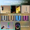 BONLICHT 1 Pack 48inch Long Outdoor RGB Modern LED Wall Light IP65 Waterproof Linear Exterior Lighting Fixture Wall Mount with Remote Control, Rectangular Black Wall Sconce for Garage Front Door