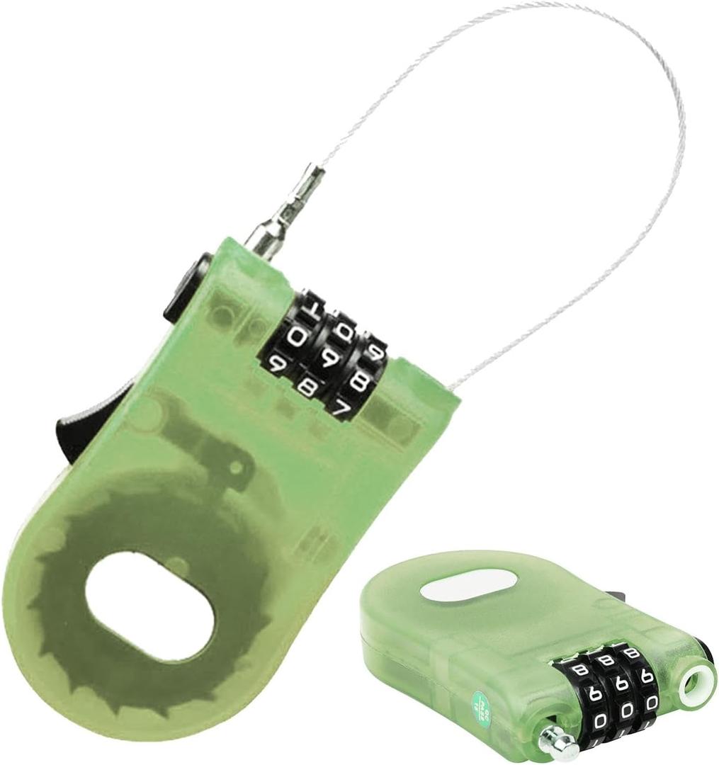 Luggage Locks,Multifunctional Hard Hat Combination Lock - Portable Combination Rope Lock, Anti Theft School Gym Locker Password Lock for Backpack, Cabinet