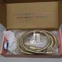 Cobbe 8-Setting Handheld Shower Head with High Pressure Shower Heads - Bathroom Showerhead Set - Detachable Showerhead with 5ft Stainless Steel Hose and Brass Swivel Bracket (Gold)