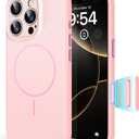 TAURI for iPhone 16 Pro Case, Upgrade Full Camera Protection, Camera Control, Compatible with Magsafe, Minimalist Slimmer Magnetic Phone Case for iPhone 16 Pro, Pink