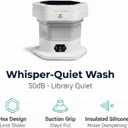 Portable Folding Washing Machine, 12L Mini Washer for Baby Clothes, Underwear, Delicates - Foldable, Quiet, Space-Saving Laundry Machine for Travel, Dorms, Apartments, Camping, Small Loads