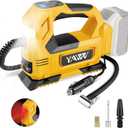 Cordless Tire Inflator Air Compressor for Dewalt 20V Max Battery,160PSI Portable LED Light Handheld Pump with Digital Pressure Gauge Cars Motorcycles Bikes Sport Balls (Battery Not Included)