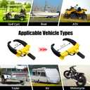 KAYCENTOP Universal Wheel Lock, Security Trailer Wheel Lock Anti Theft Tire Lock, Heavy Duty Wheel Clamp Adjustable for Trailers SUV Golf Cart Boats ATV Great Deterrent Bright Yellow/Black, 3 Keys