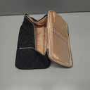 OCHEAL Portable Cosmetic Bag For Women, Large Capacity Travel Makeup Case Organizer, Rhombus Black, Toiletry Bag for Girls Traveling With Handle and Divider