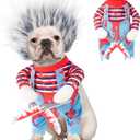 Deadly Dog Halloween Costumes for Small Medium Large Dogs, Cat Puppies, Funny Dog Costume Cosplay Clothes Outfit for Party Christmas Events Photo Props Halloween Decorations